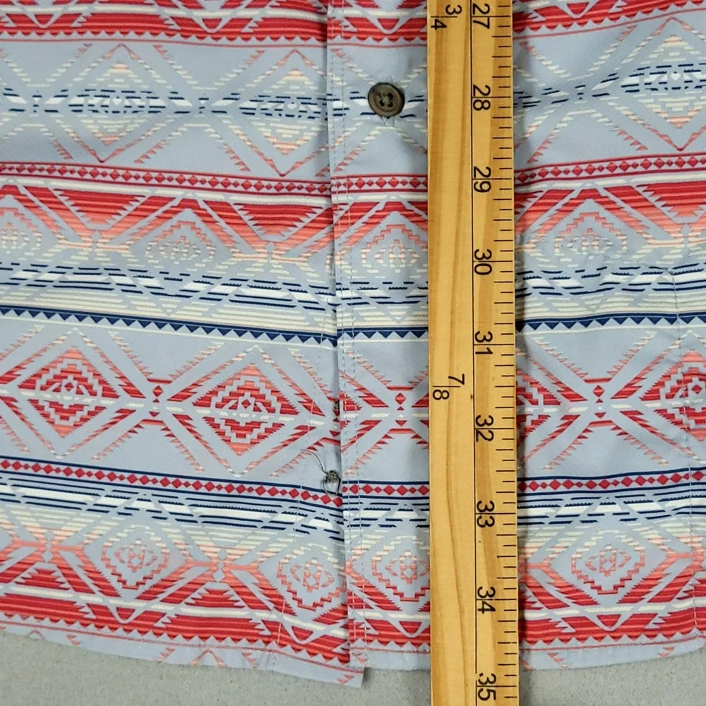 Ariat VentTEK Shirt Mens XL Blue Red Southwestern Aztec Classic Fit 10039448